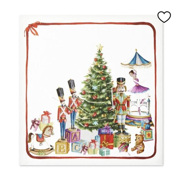 Williams Sonoma Nutcracker Linen Dinner Napkins Set of 4 Christmas Holiday - Picture 8 of 9